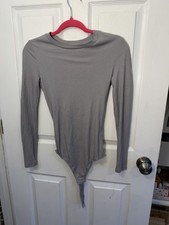 Gray Long Sleeve Bodysuit