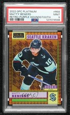 2022 O-Pee-Chee Platinum Retro Purple Houndstooth 13/15 Matty Beniers PSA 9 01g1