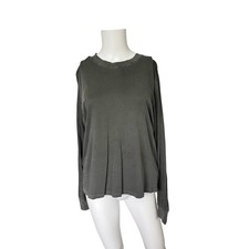 Prana Gray Long Sleeve T-shirt Soft Cotton Adult Casual Neutral Size Small