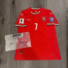 Portugal 2025 Home Jersey Cristiano Ronaldo 7 Red Futbol Shirt Size L XL