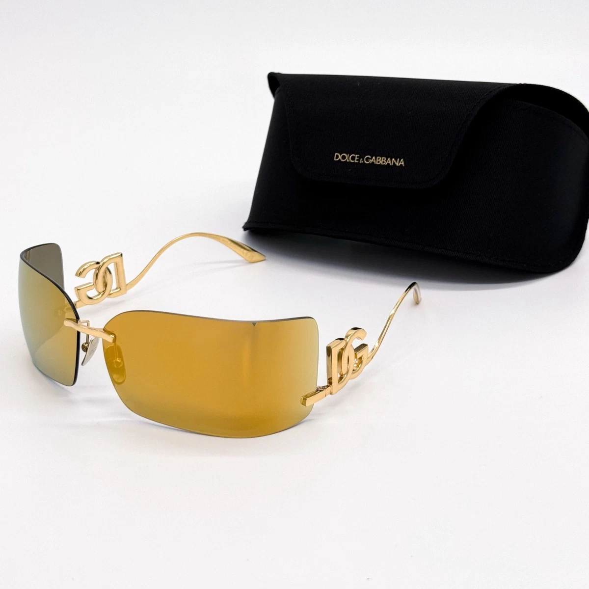 Dolce&Gabbana Gold Mirrored Sunglasses for Women for sale | eBay