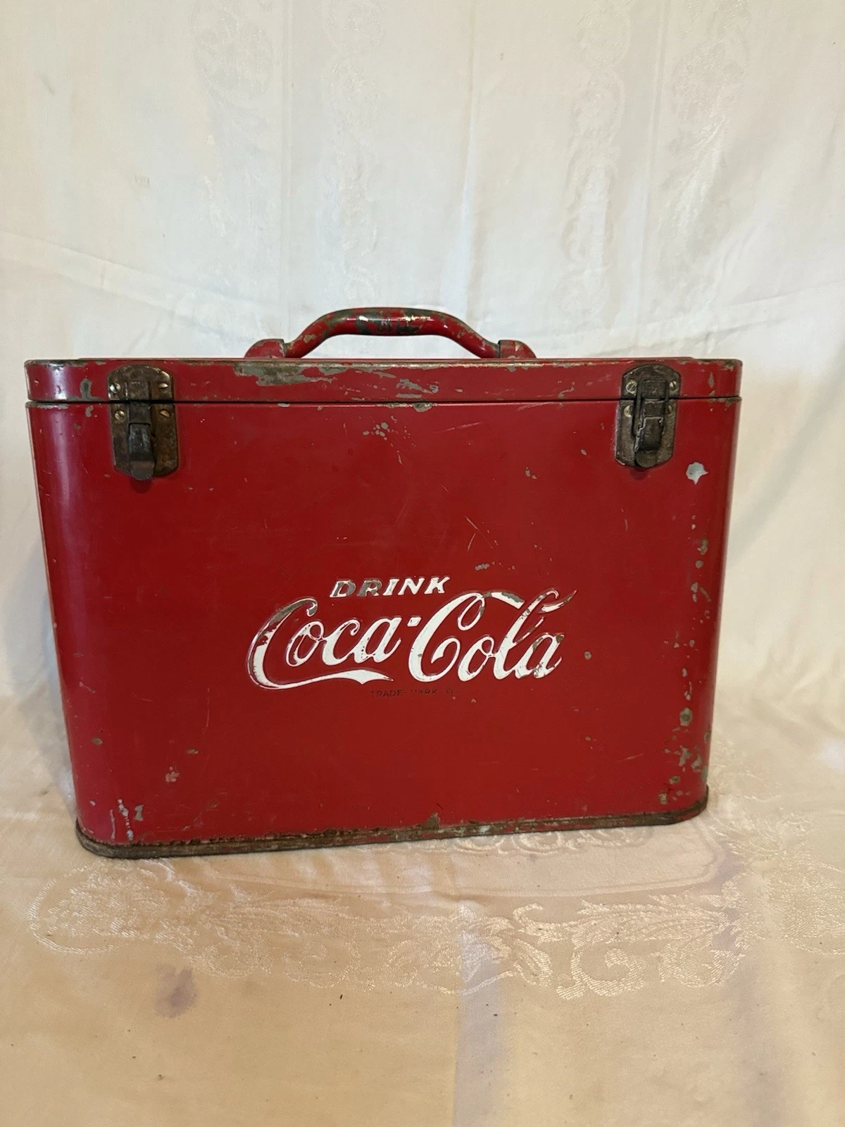 Vintage 1940s 1950s Coca-Cola Airline Cooler With Bottle Opener.