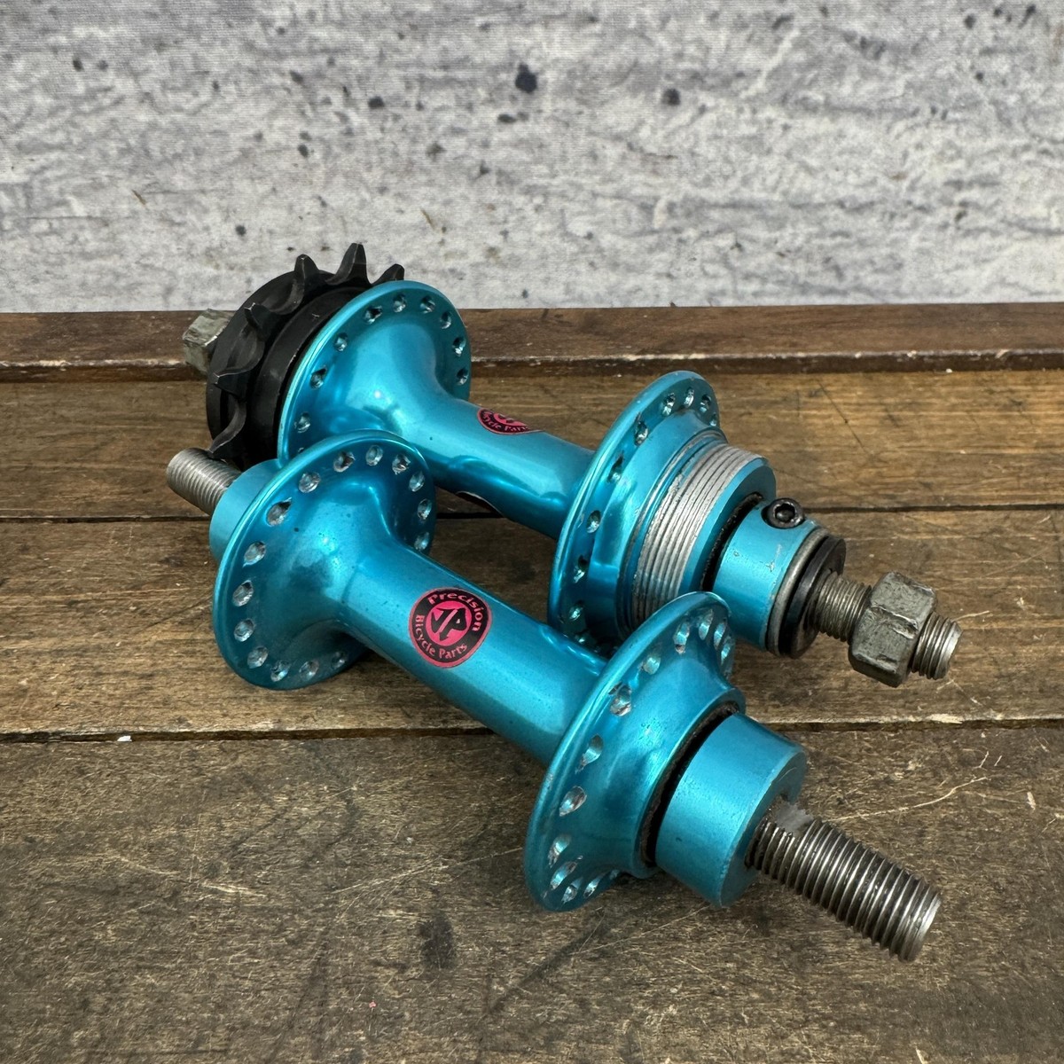 Vintage JP BMX Hub Set Blue 36H Sealed Bearing Front Rear Blue 90s