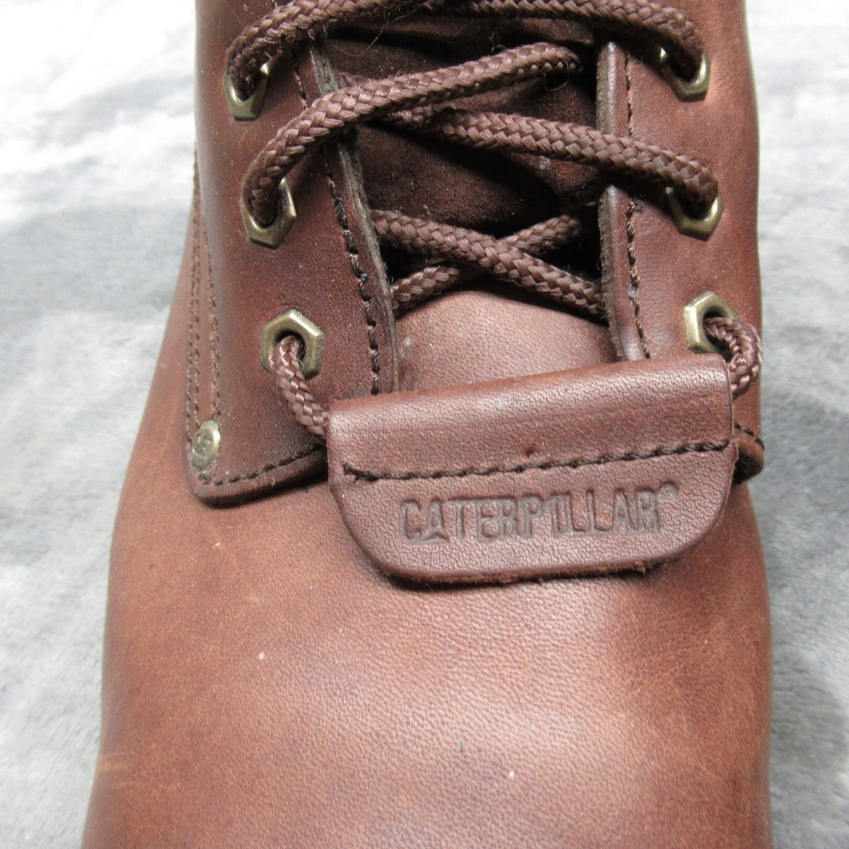 Caterpillar Work Boots Mens 11M Brown Steel Toe‎ Leather Second Shift Lace Up CAT Men main image 3