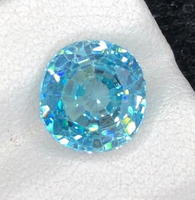 Natural Blue Zircon 3.10 Ct Oval Cut   Vibrant Fire Blue Zircon Loose Gemstone  