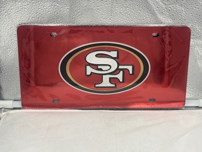 San Francisco 49ers NFL Red Reflective Lasercut License Plate Wincraft