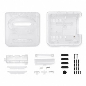 Sega Genesis 2 Replacement Shell Housing Clear Blue Purple Reshell Kit