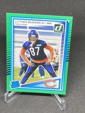 2025 Donruss Luther Burden III Rated Rookie Green Press Proof #395 Bears (RC)