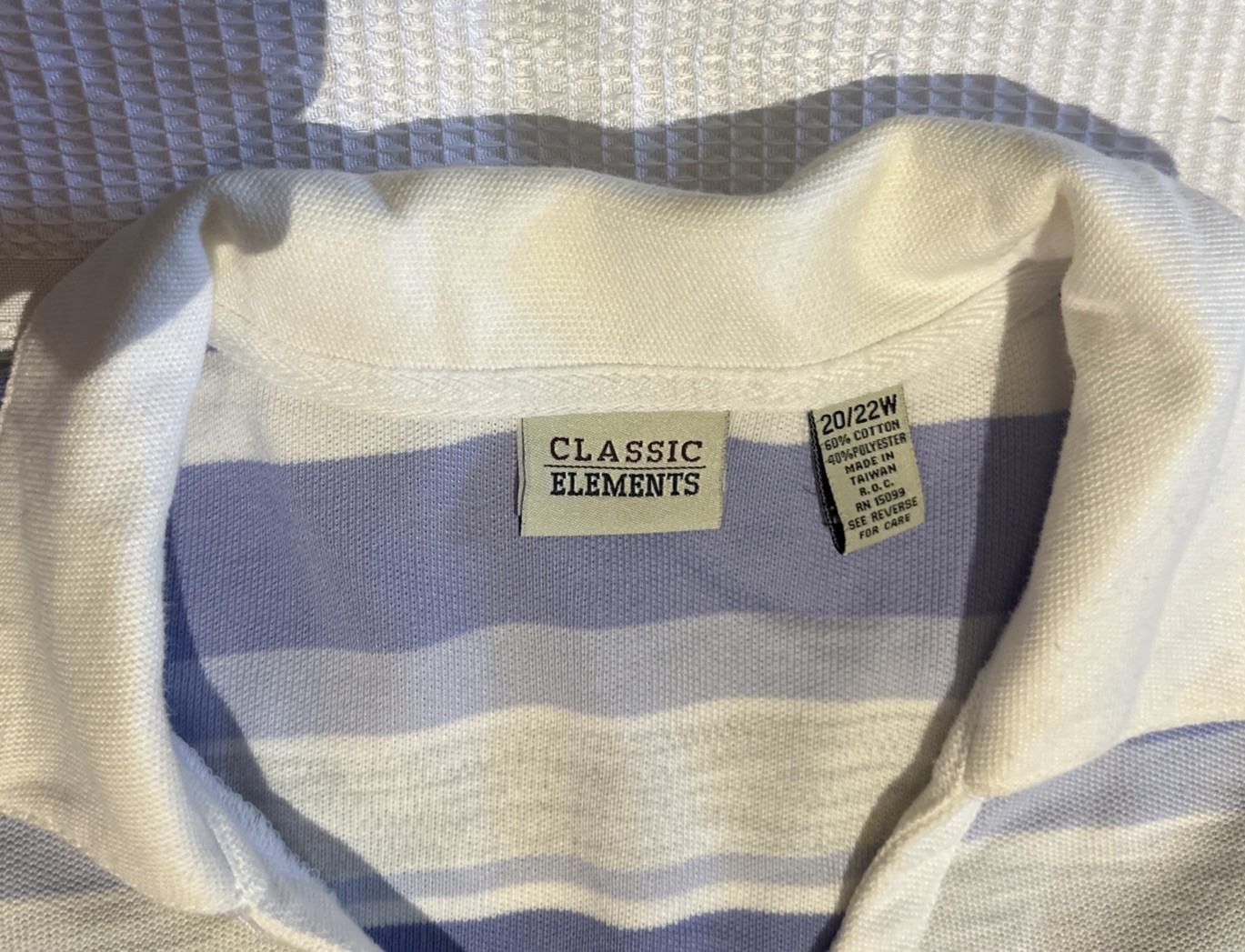 Classic Elements purple Striped Button Front Coll… - image 5