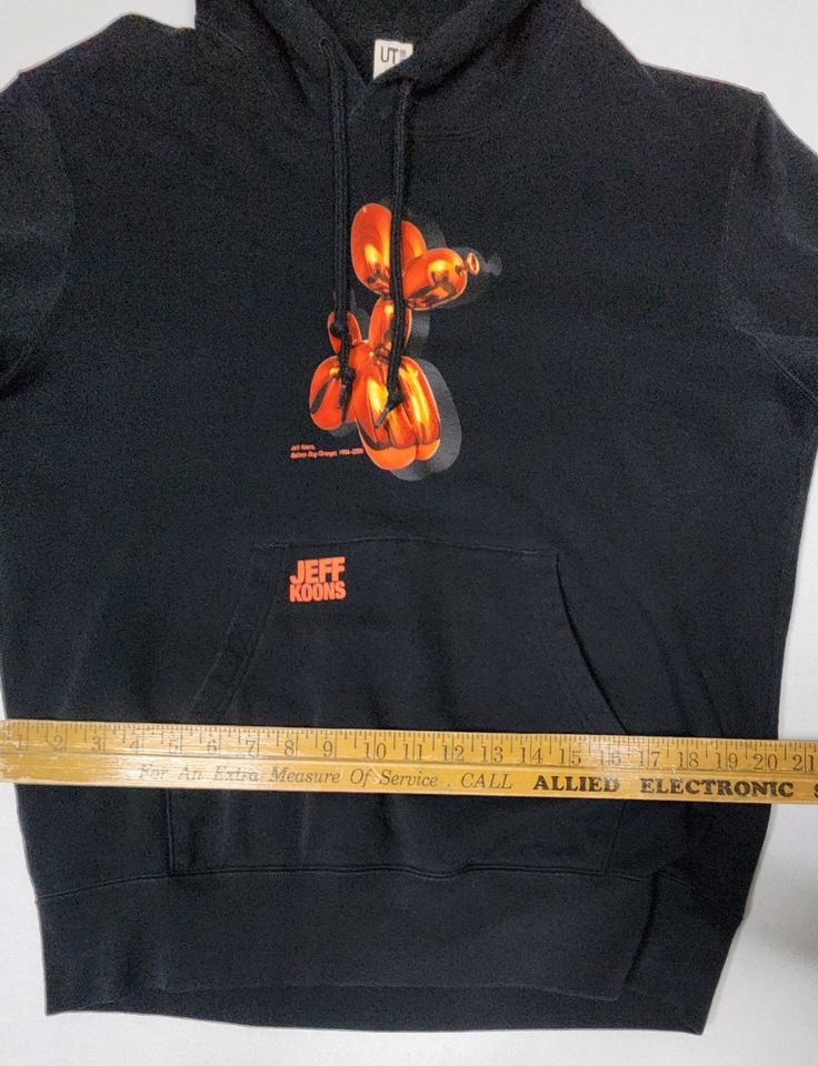 Jef Goons Uniqlo x Jeff Koons Collaboration Hoodie Black Orange Balloon Dog ...