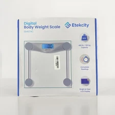 Etekcity Digital Body Weight Bathroom Scale, Large Blue LCD EB4074C