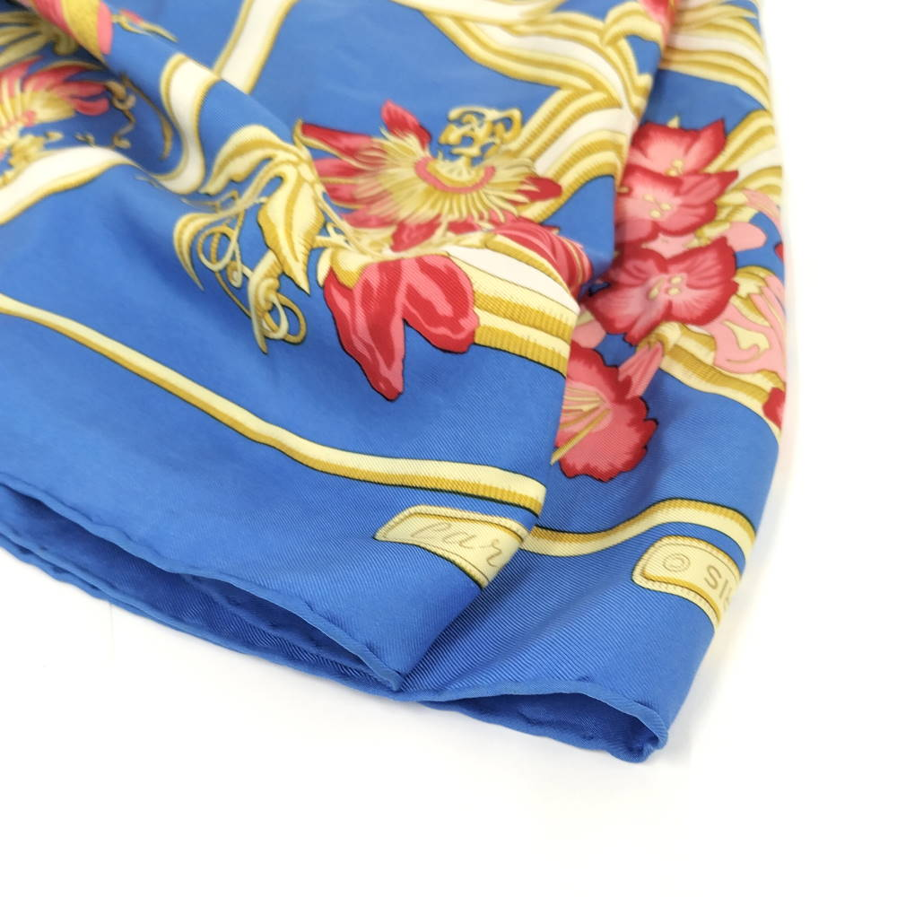 Hermes Scarf Carre90 Caribbean Bird Caraibes Silk 100% | eBay