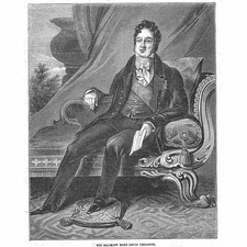 FRANCE His Majesty King Louis Philippe - Antique Print 1844