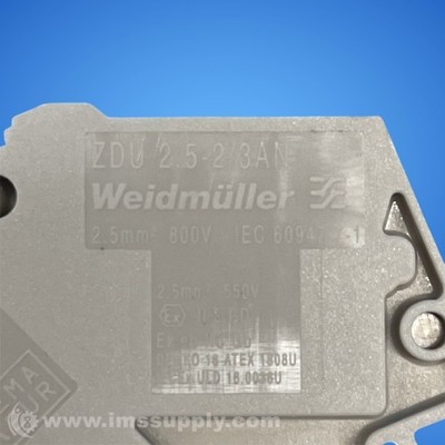Weidmuller ZDU 2.5/2/3AN DIN Rail Terminal Block FNIP