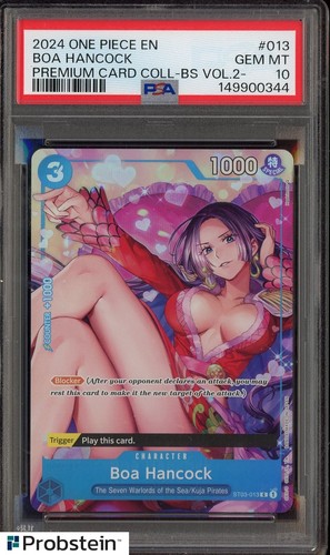 2024 One Piece EN Premium Card Coll BS Vol.2 #013 Boa Hancock PSA 10 GEM MINT