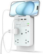 Outlet Extender Surge Protector - 5-Outlet Splitter with 3 USB Wall Charger Pd