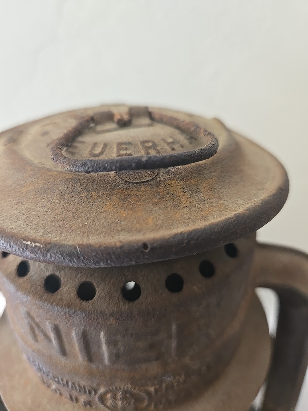 Vintage Nier Feuerhand 260 Lantern Germany Kerosene Oil Lamp Wired Globe WWII