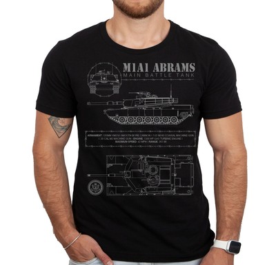 M1A1 Abrams Schematic Adult Shirt