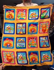Vintage 1990s Disney Winnie the Pooh Tiger Fabric Pillow Panels Quilt Blocks
