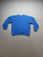 Pacsun Men Sweatshirt M Royal Blue Crew Neck Long Sleeve Chest Logo Pullover