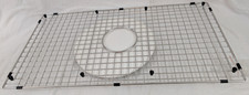 Stainless Steel Kitchen Sink Protector Bottom Grid Rack Center Drain 28.75 x 15.