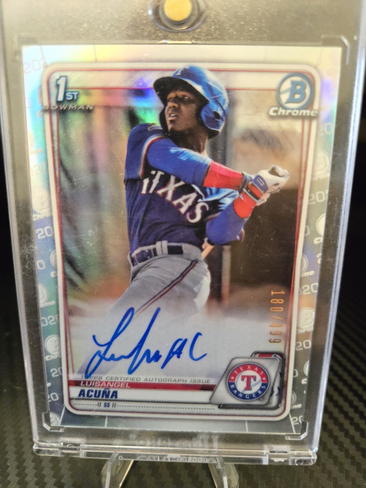 2020 Topps Bowman Chrome LUISANGEL ACUNA 180/499 1st Rookie Auto Refractor