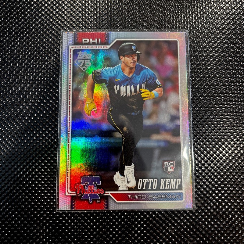 2026 Topps #187 Otto Kemp Rainbow Foil RC Philadelphia Phillies