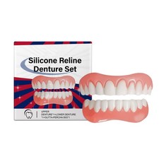 Premium Silicone Reline Denture Set Silicone Denture Reline Kit Upper & Lower