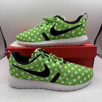 Nike Roshe NM QS Running Shoes Mens Sz 10.5 Green Polka Dot 