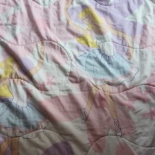 Vintage 1995 Barbie Twin Comforter Pink Flora...