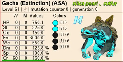 Gacha-Ark Survival Ascended-Dino-Top-Colors-Resources-PC/XBOX/PS5 PvE ASA-AAO