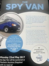 Ford Transit Spy Van Car Sales Info Brochure Sheet Frameable Manheims Auctions