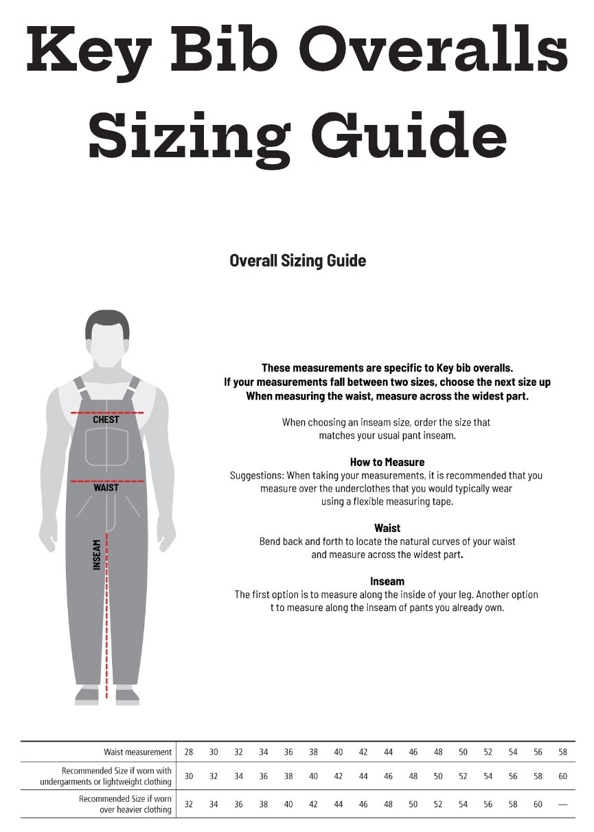 NWT Key Bib Overalls Men 42x34 Style 272 Blue Dark Wash