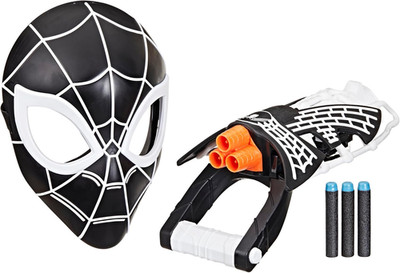 Spider-Man Marvel Symbiote Tri-Shot Blaster & Mask, Role Play Gauntlet & Mask fo