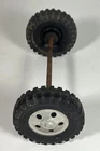 Tonka Set Of 2 Wheels Tires Axle Round Hole Caps Assembly Parts Restore Custom