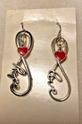 Red Heart Infinity Hope Love with Mini Dangle Heart 1.5” Drop