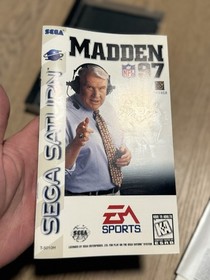 Madden NFL 97 (Sega Saturn, 1996) Complete in Box CIB With Map And Insert
