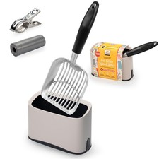 Heavy Duty Full Metal Cat Litter Scoop with Holder - Speed Sifter Litter Box ...