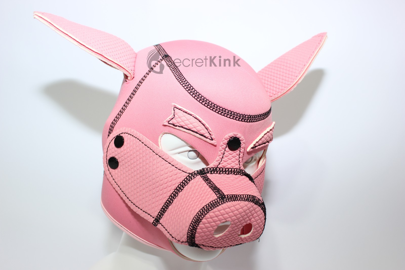 NEOPRENE SOFT RUBBER PIG FOAM PIGLET FULL HEAD HOOD PIGGY MASK PET PLAY FETISH