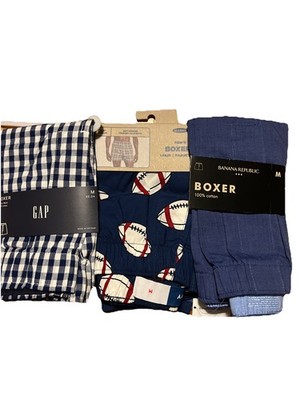 MEDIUM COTTON BOXERS  Old Navy  BR GAP all NEW 