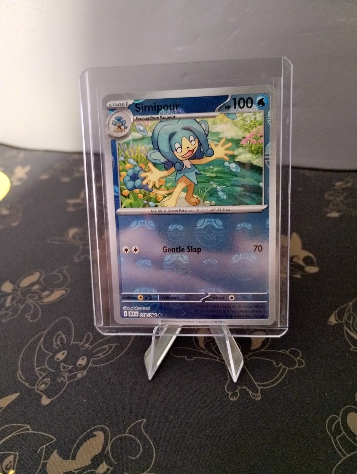 Simipour Pokémon 018/086 Masterball Pattern SV Black Bolt NM