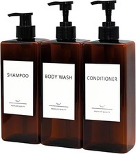 500ml Soap Dispenser 16.9oz Shower Dispenser Square Pump Bottle for Bathroom and