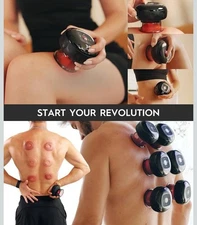 REVO The Original 4-in-1 Smart Cupping Therapy Massager, Red Light Therapy for T