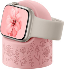 Floral Charger Stand Compatible with Apple Watch Series 11 10 9 8 7 6 5 4 3 2 1