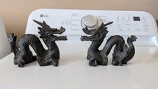 Pair Of YOSHIMI K Dragons - Cast Iron? Bronze? Material 