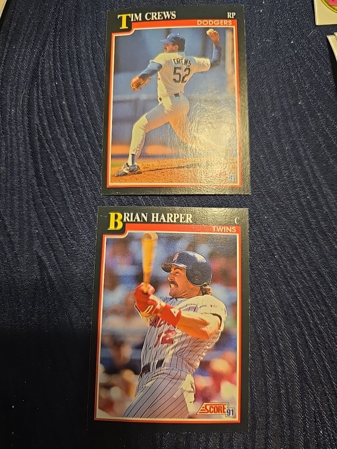 1991 Score #302 Tim Crews  & Brian Harper 312#