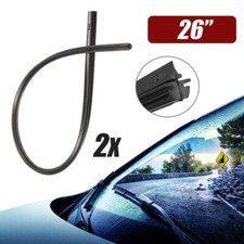 2pcs 26'' 6mm Car Wiper Blade Refill Car Replacement Windshield Strips Accessory