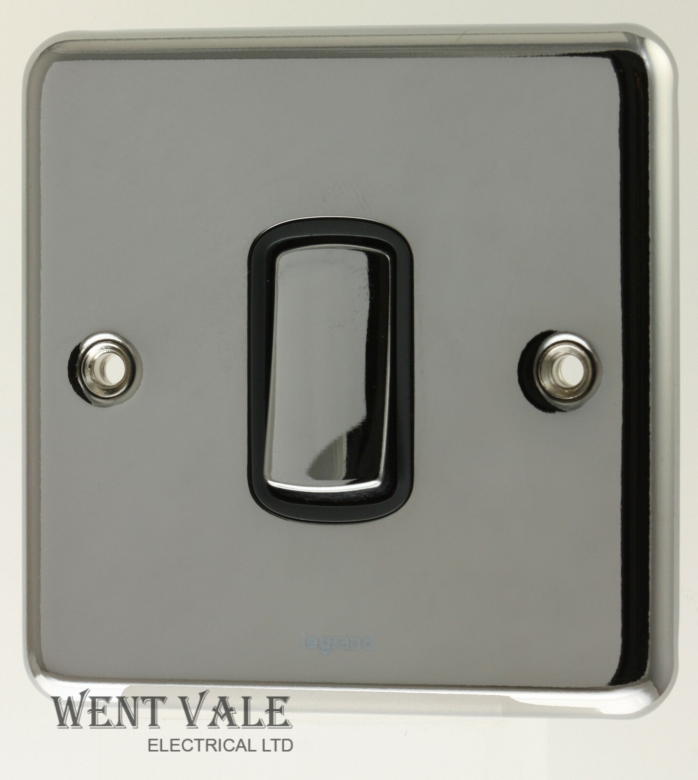 Legrand Synergy Authentic - 8332 07 - Polished Steel 10a 1 x 2w Push Switch
