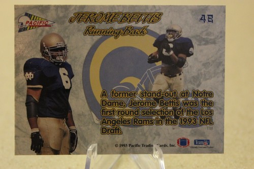 1993 Pacific Prism Jerome Bettis RC card #48 - Picture 2 of 2
