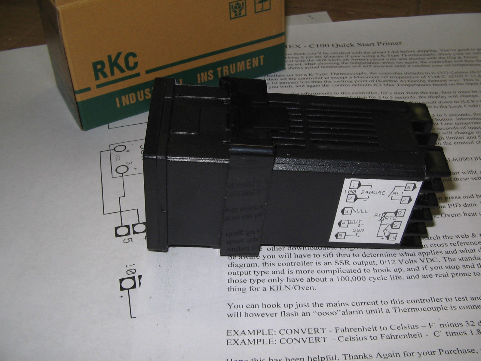 !! KILN/OVEN PID TEMPERATURE CONTROLLER KIT/!!!SSR OUTPUT!!! / 60AMP